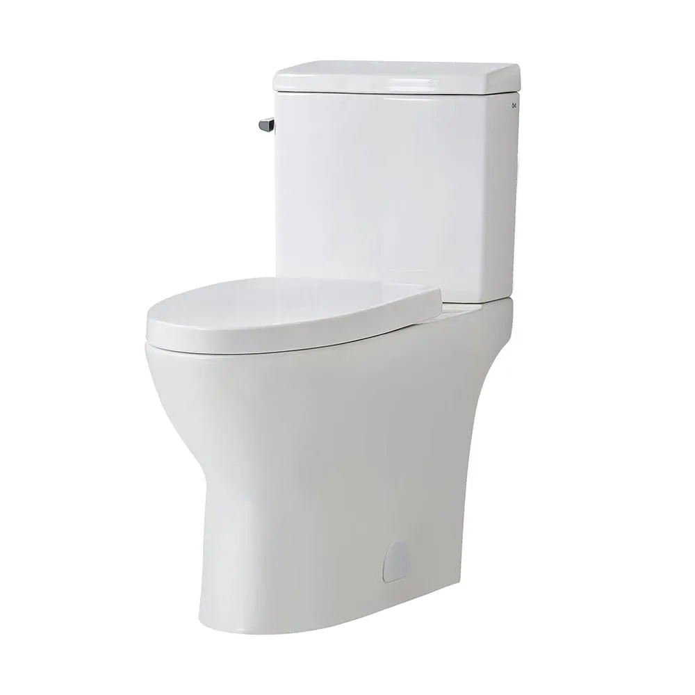 Caspian 2-Piece 4/6 LPF Dual Flush Elongated Toilet in White