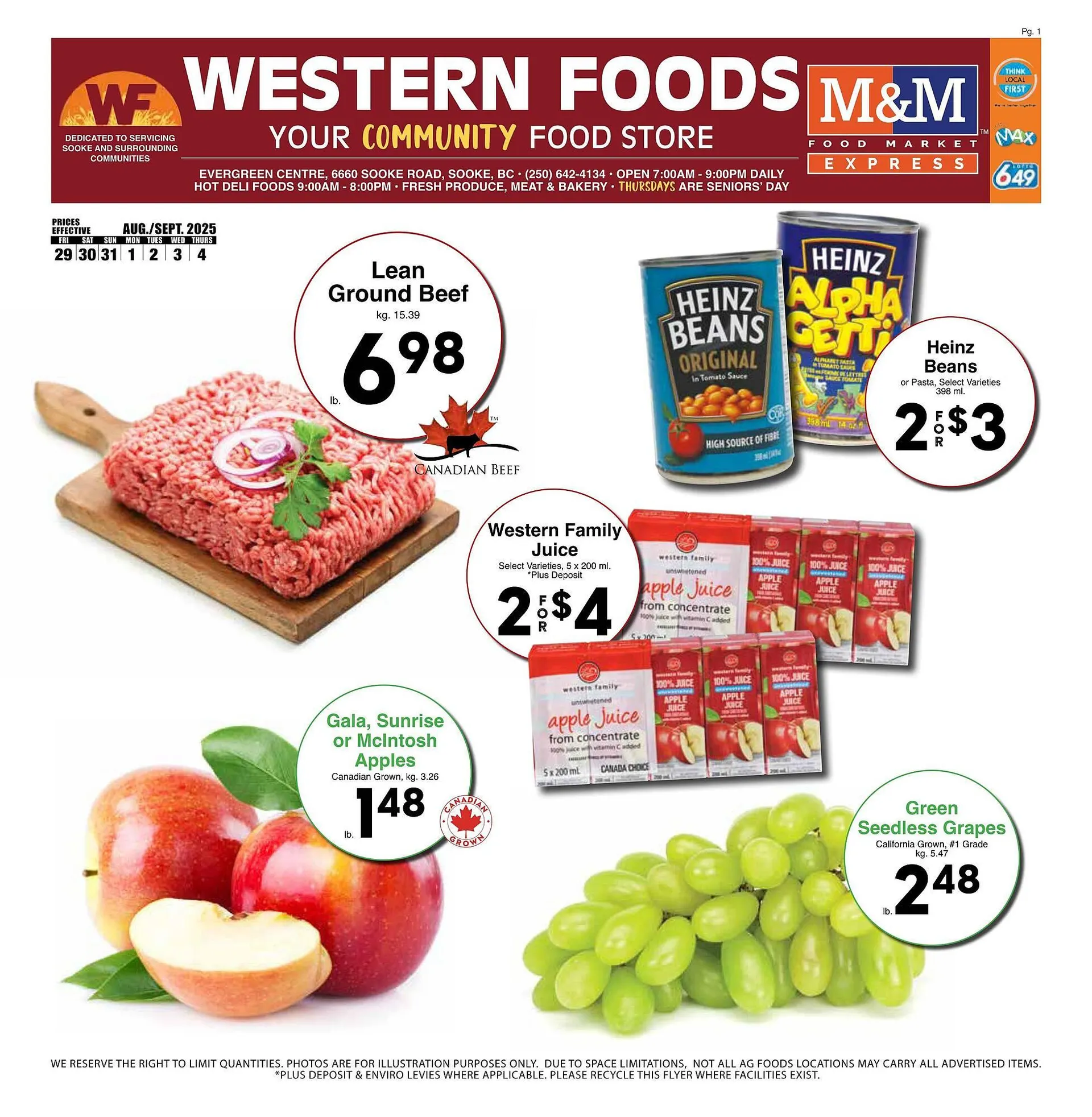 Western Foods flyer from August 29 to September 4 2025 - flyer page 1