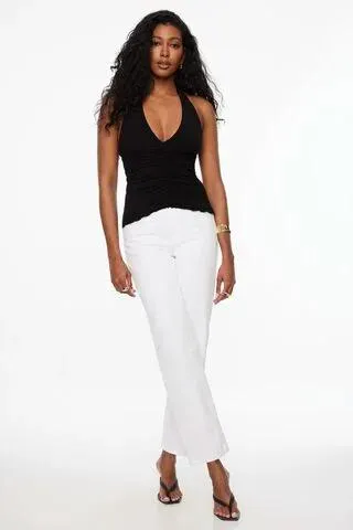 Ruched Halter Neck Top