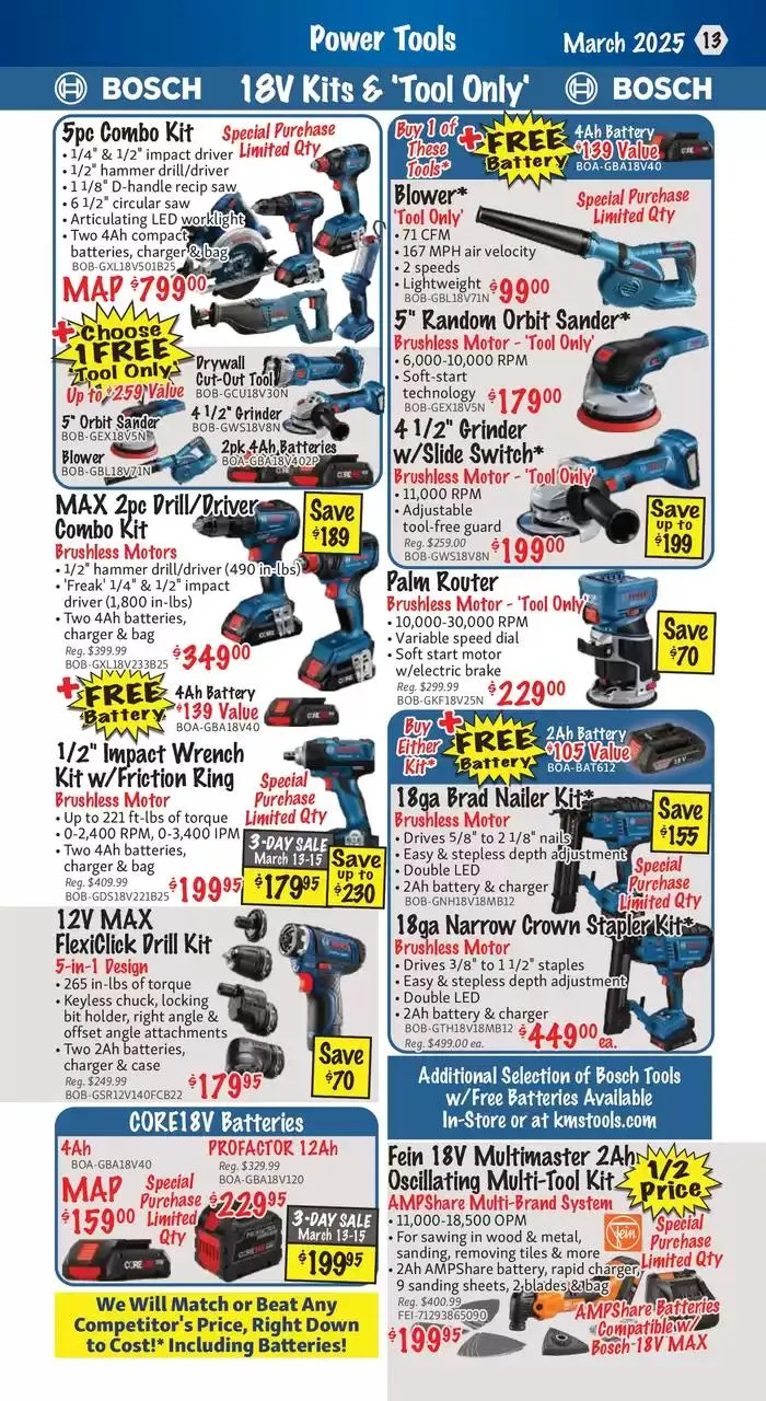 KMS Tools  from March 13 to March 31 2025 - flyer page 13