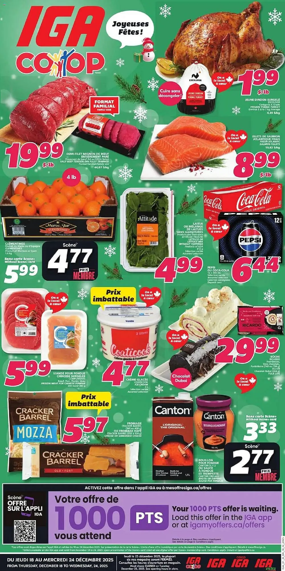 IGA flyer from December 18 to December 24 2025 - flyer page 1
