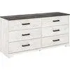 Shawburn Dresser - Whitewash/Charcoal Gray