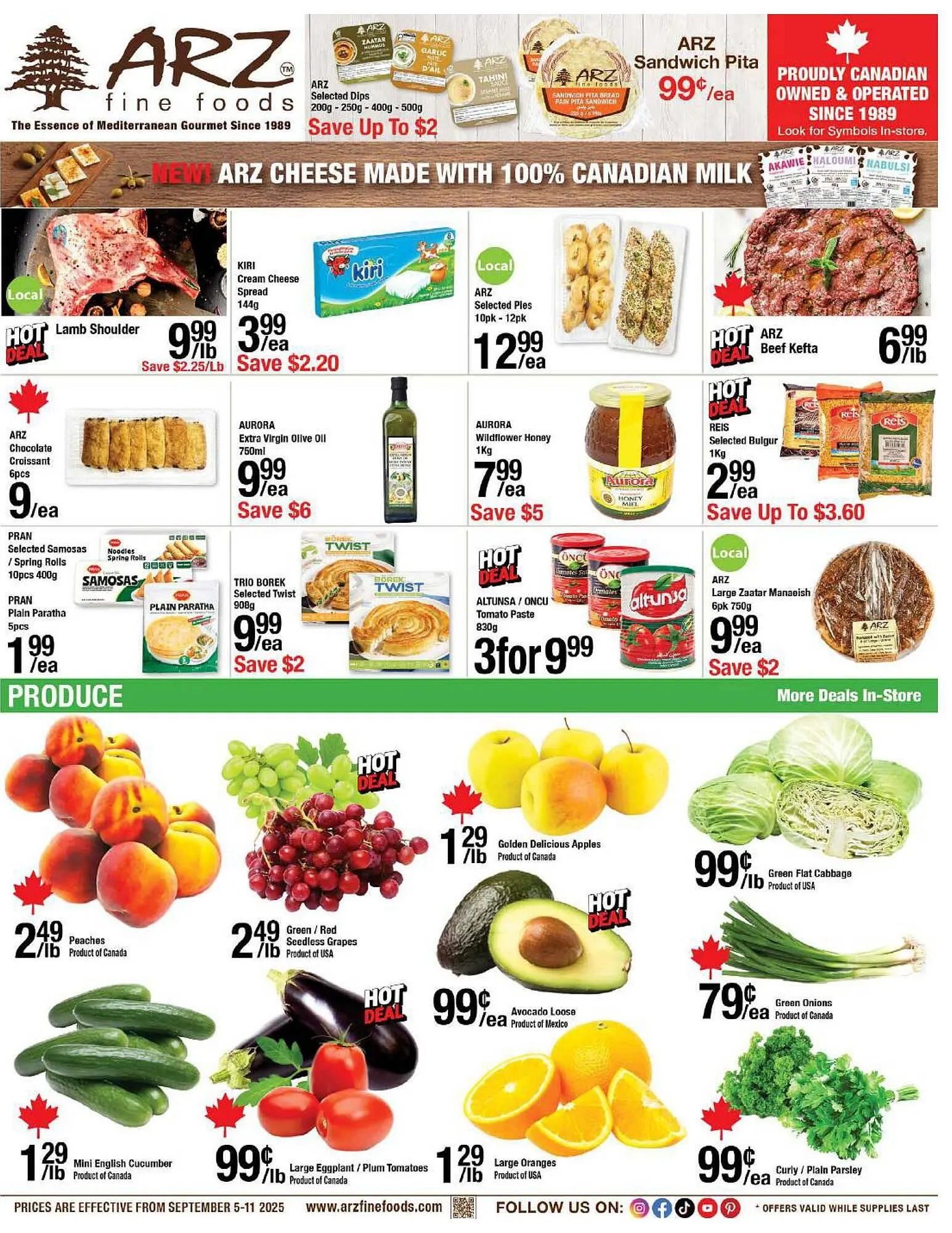 Arz Fine Foods flyer from September 5 to September 11 2025 - flyer page 1