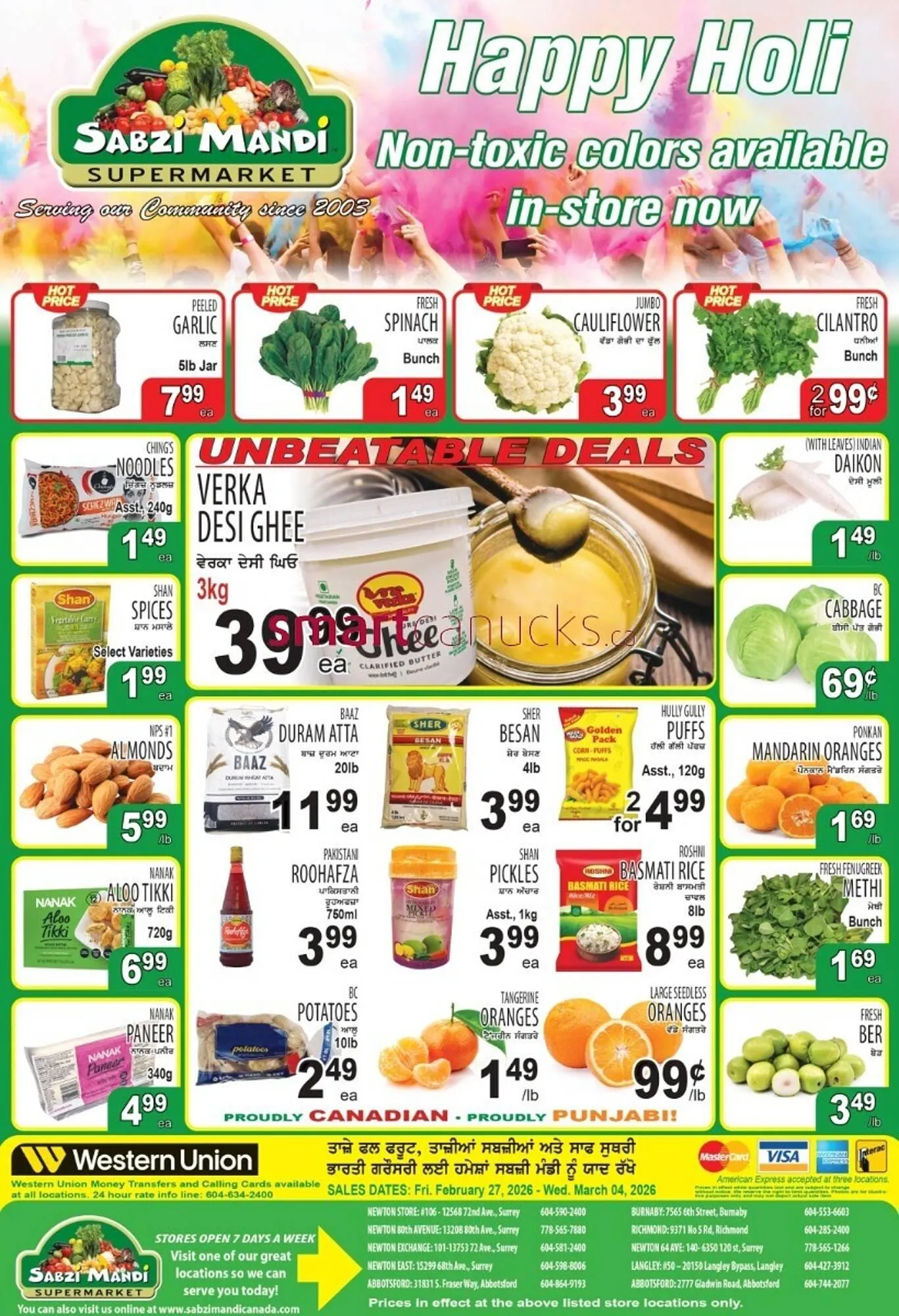 Sabzi Mandi Supermarket flyer from February 27 to March 5 2026 - flyer page 1