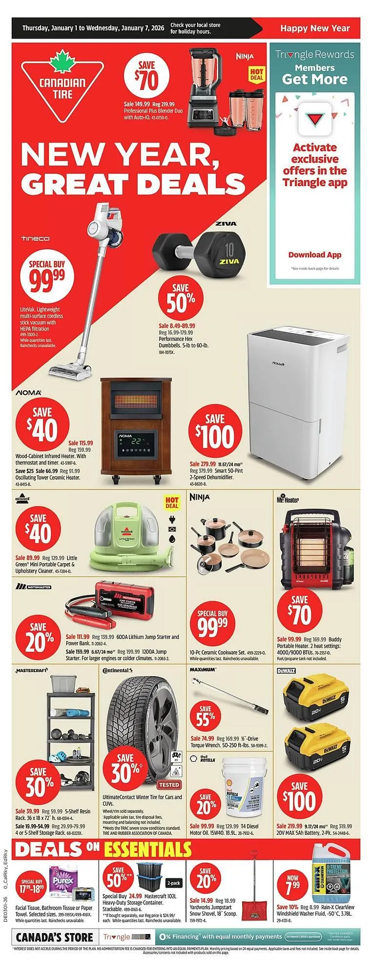 Canadian Tire flyer from December 30 to January 13 2026 - flyer page 1