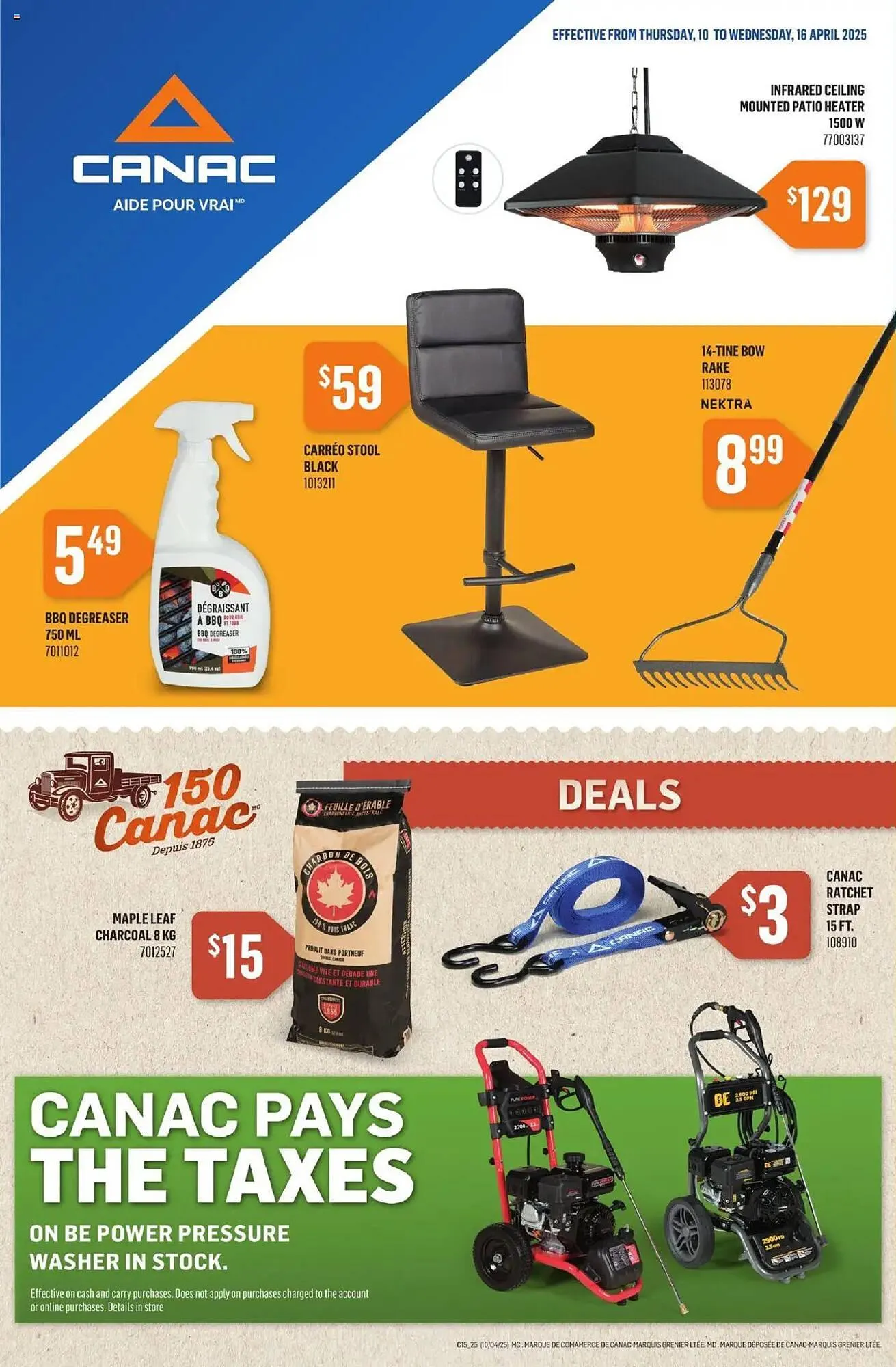 Canac flyer from April 10 to April 16 2025 - flyer page 1