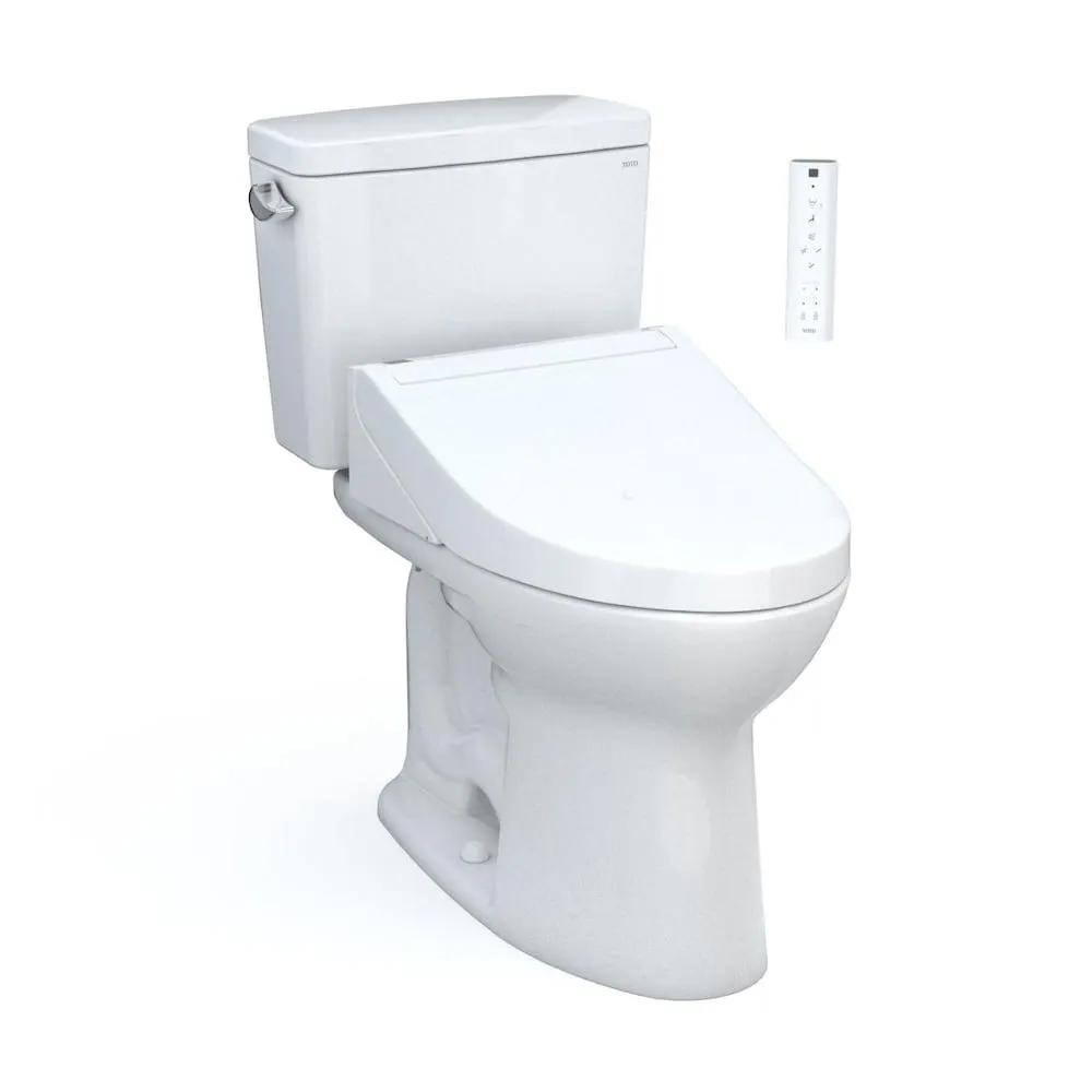 Drake WASHLET Two-Piece Elongated 1.28 GPF Universal Height TORNADO FLUSH Toilet with C5 Bidet Seat