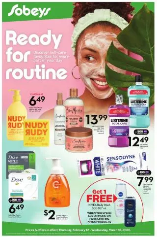 Sobeys Flyer - Health & Beauty from February 12 to March 18 2026 - flyer page 1