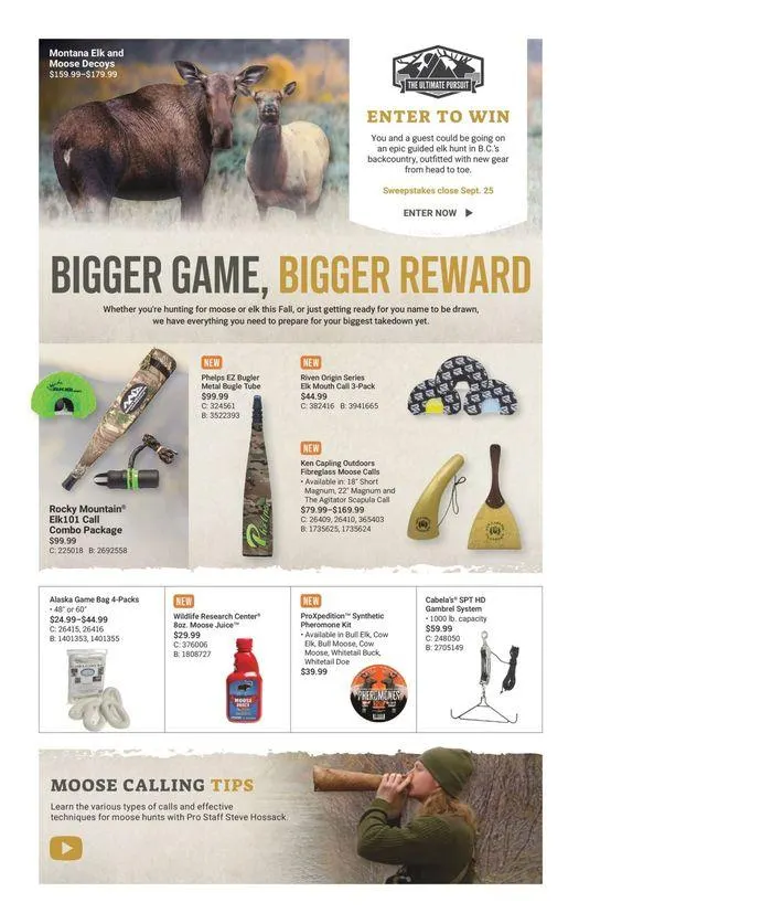 Big Game Season It's Here from August 29 to September 29 2024 - flyer page 17