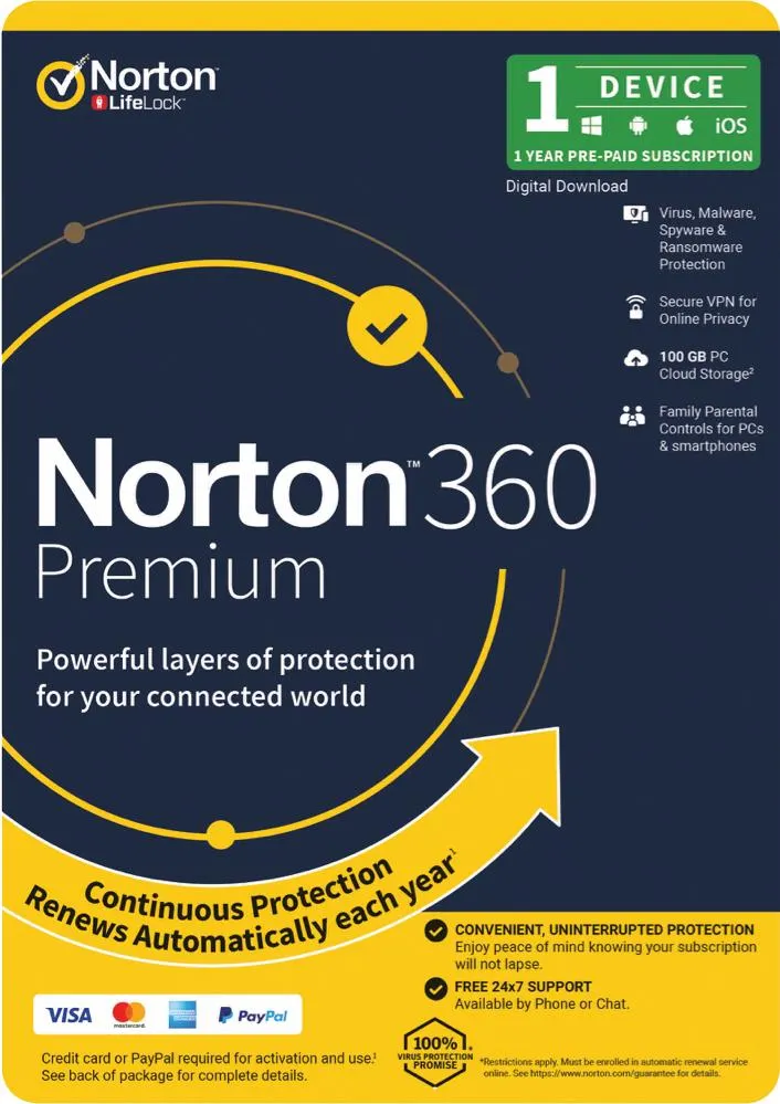 Norton 360 Premium Internet Security (1D 12M) Digital Download