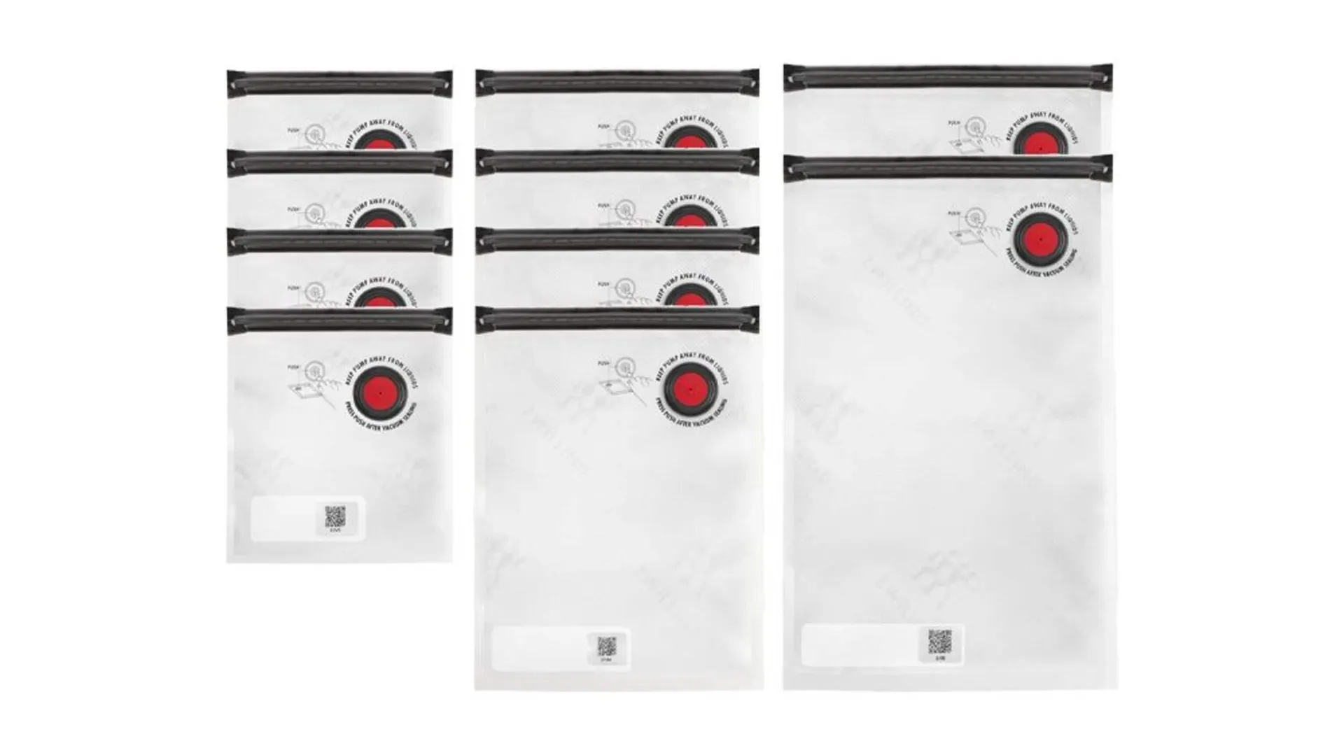 Zwilling Fresh & Save Vacuum Sealed Food Storage Bags with Easy-Zip Closure, 10-pc