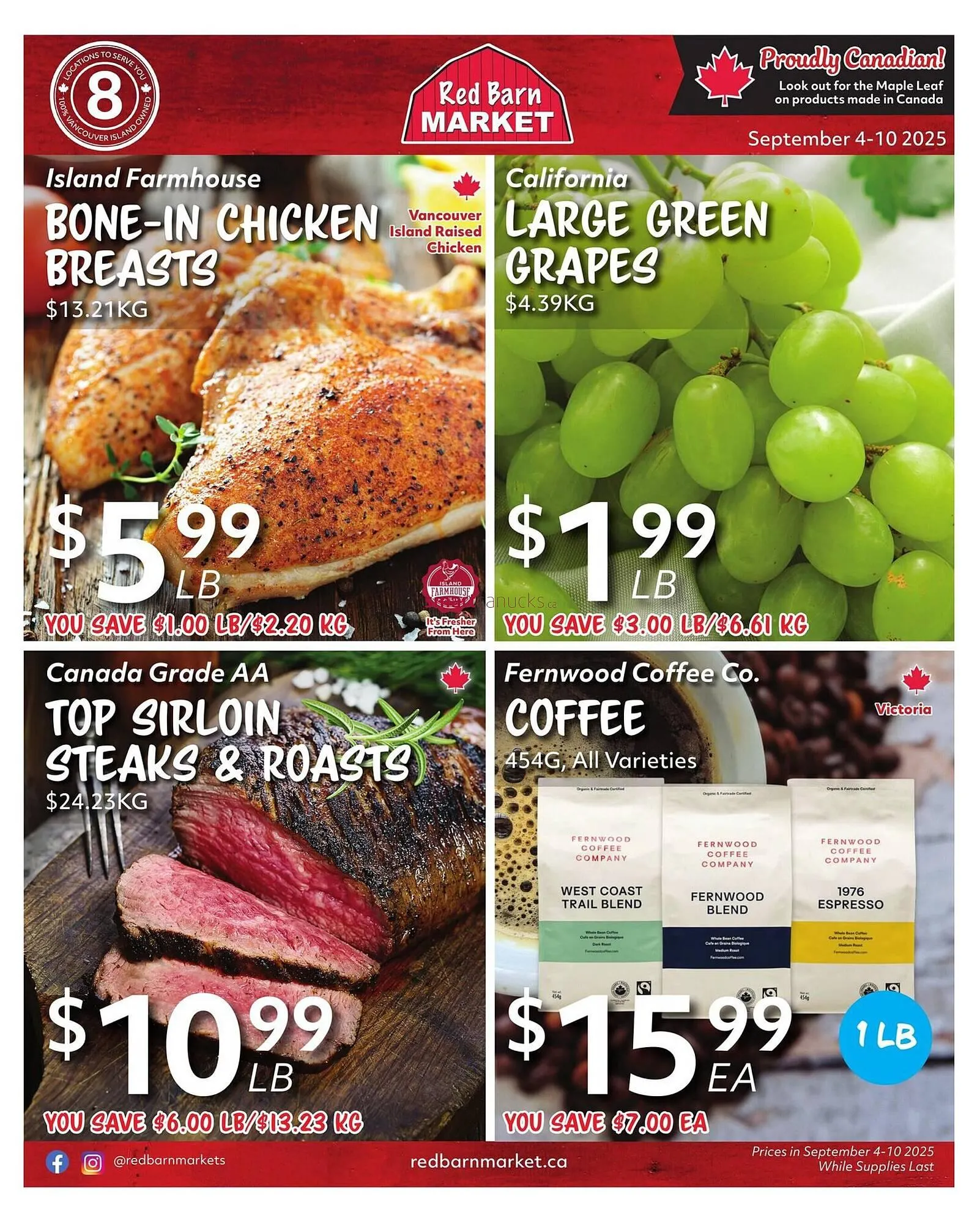 Red Barn Market flyer from September 5 to September 11 2025 - flyer page 1