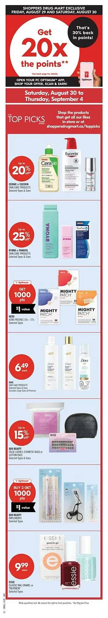 Shoppers Drug Mart flyer from August 29 to October 1 2025 - flyer page 4