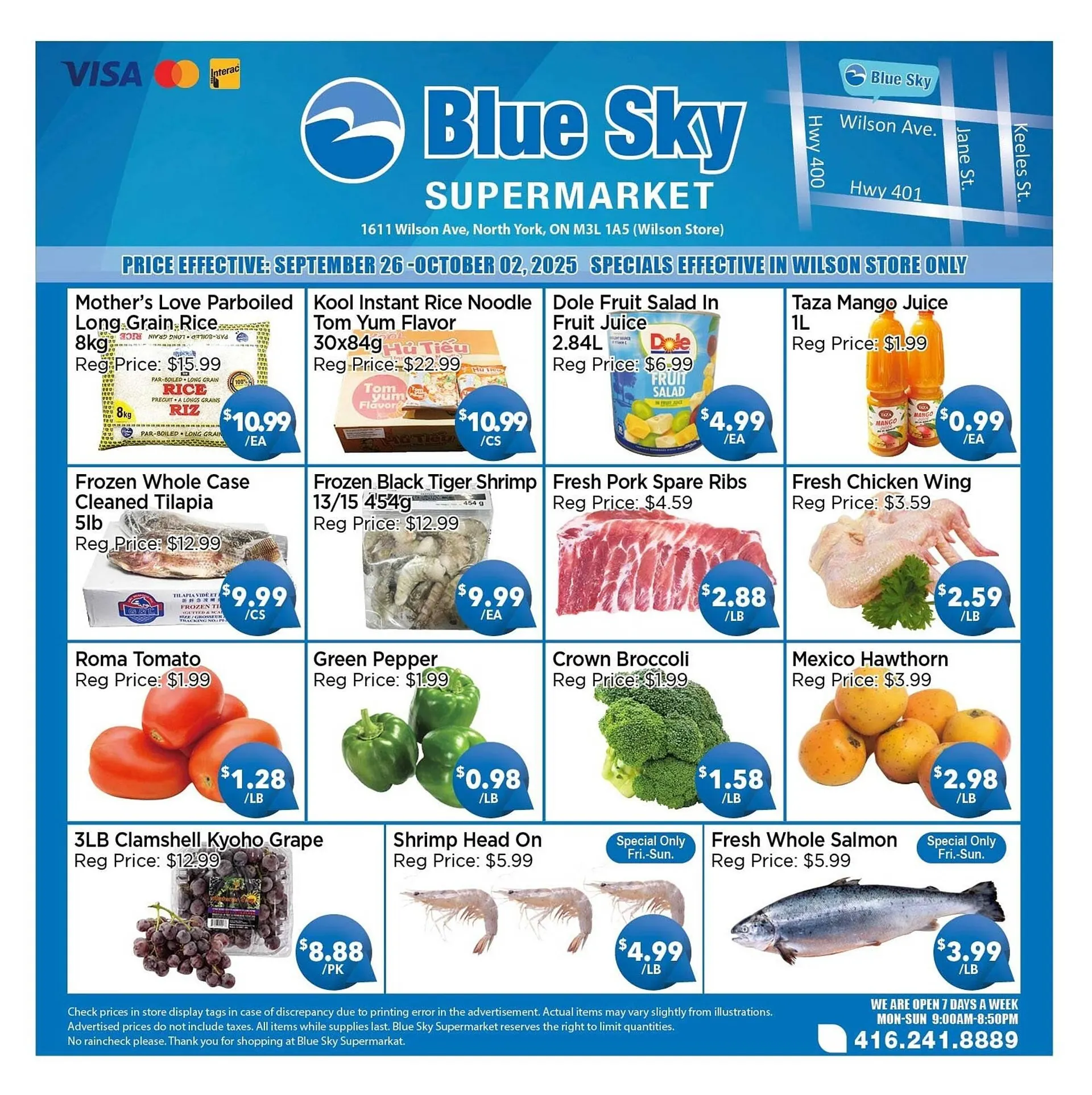 Blue Sky Supermarket flyer from September 26 to October 2 2025 - flyer page 1