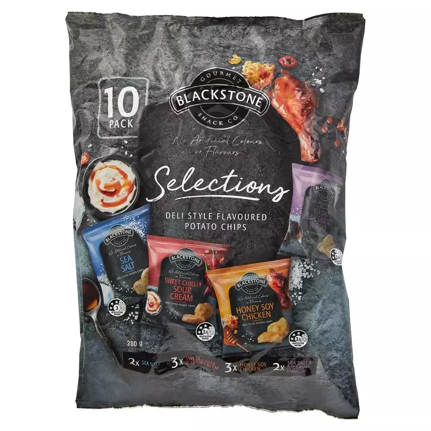 Deli Style Flavoured Potato Chips 10 Pack 280g