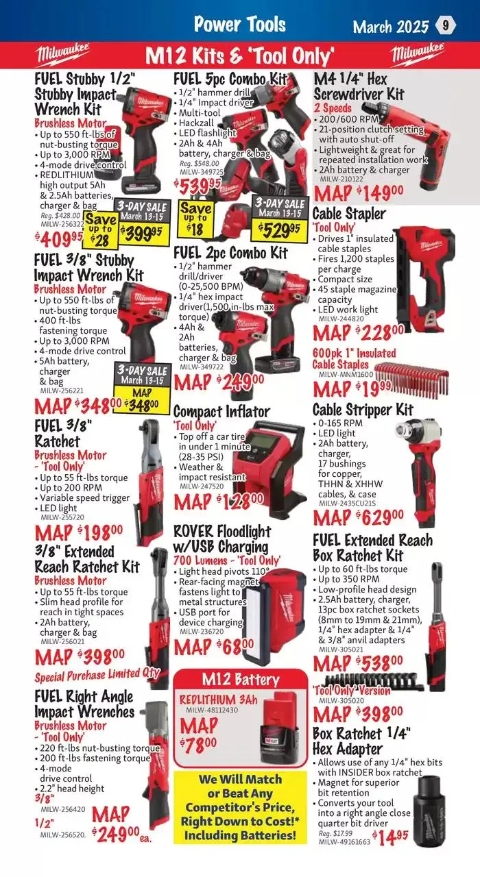 KMS Tools from March 13 to March 31 2025 - flyer page 9