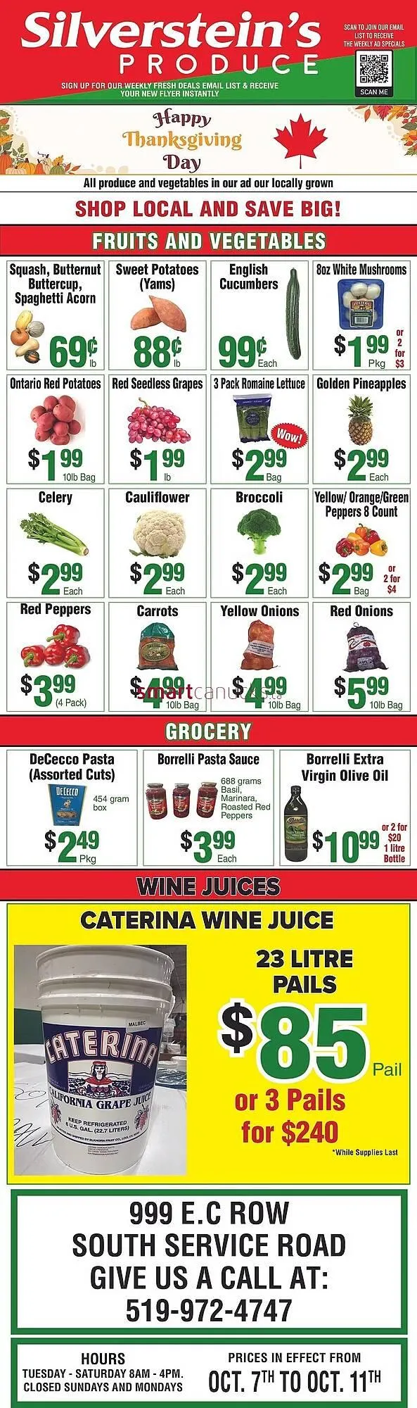 Silverstein's Produce flyer from October 7 to October 8 2025 - flyer page 1