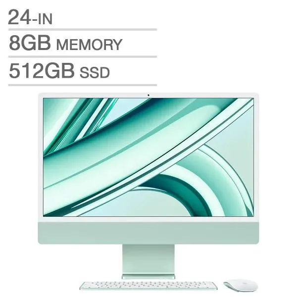Apple 24 in. iMac, Apple M3 Chip, 8 GB RAM, 512 GB SSD