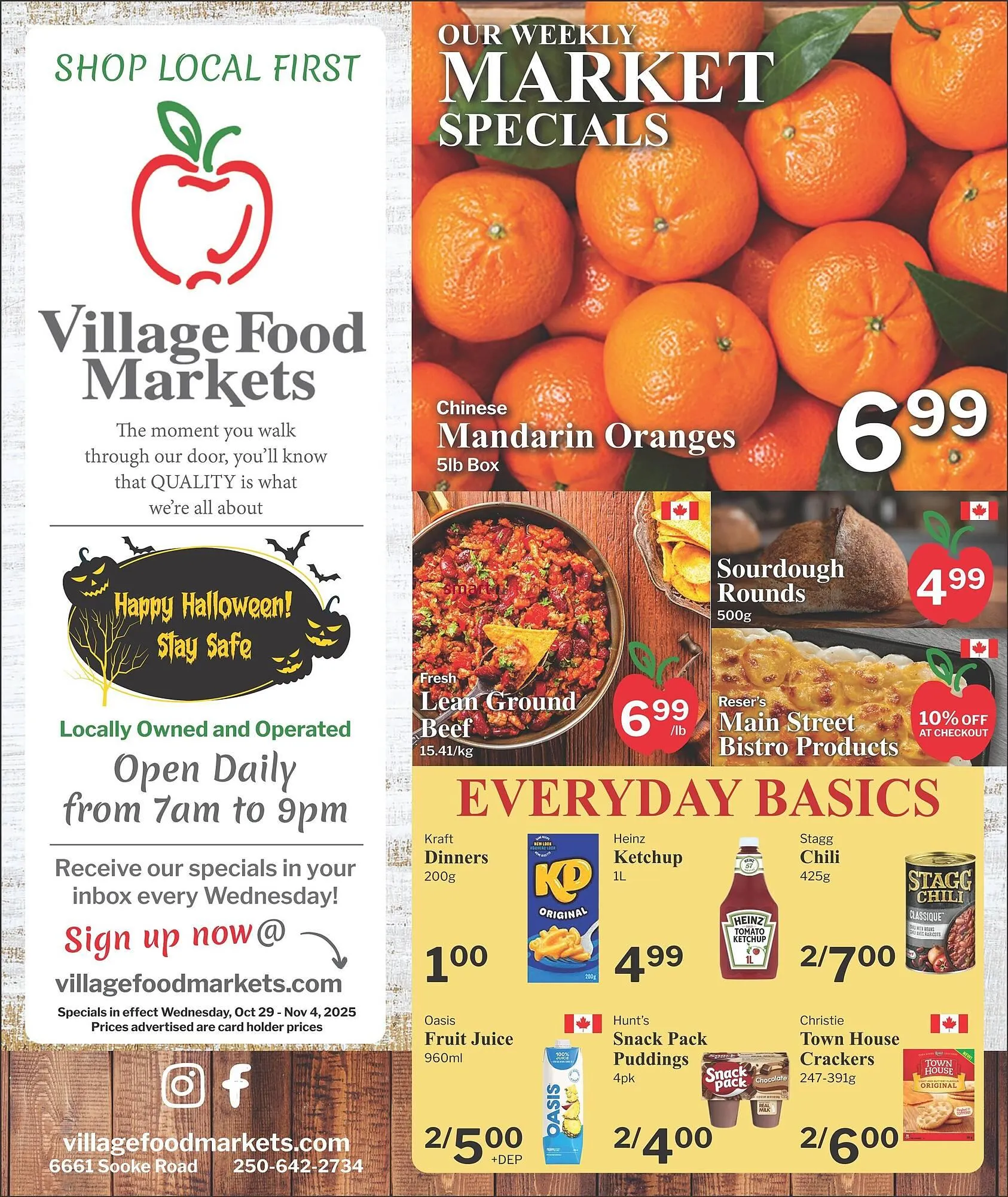 Village Food Markets flyer from October 29 to November 4 2025 - flyer page 1