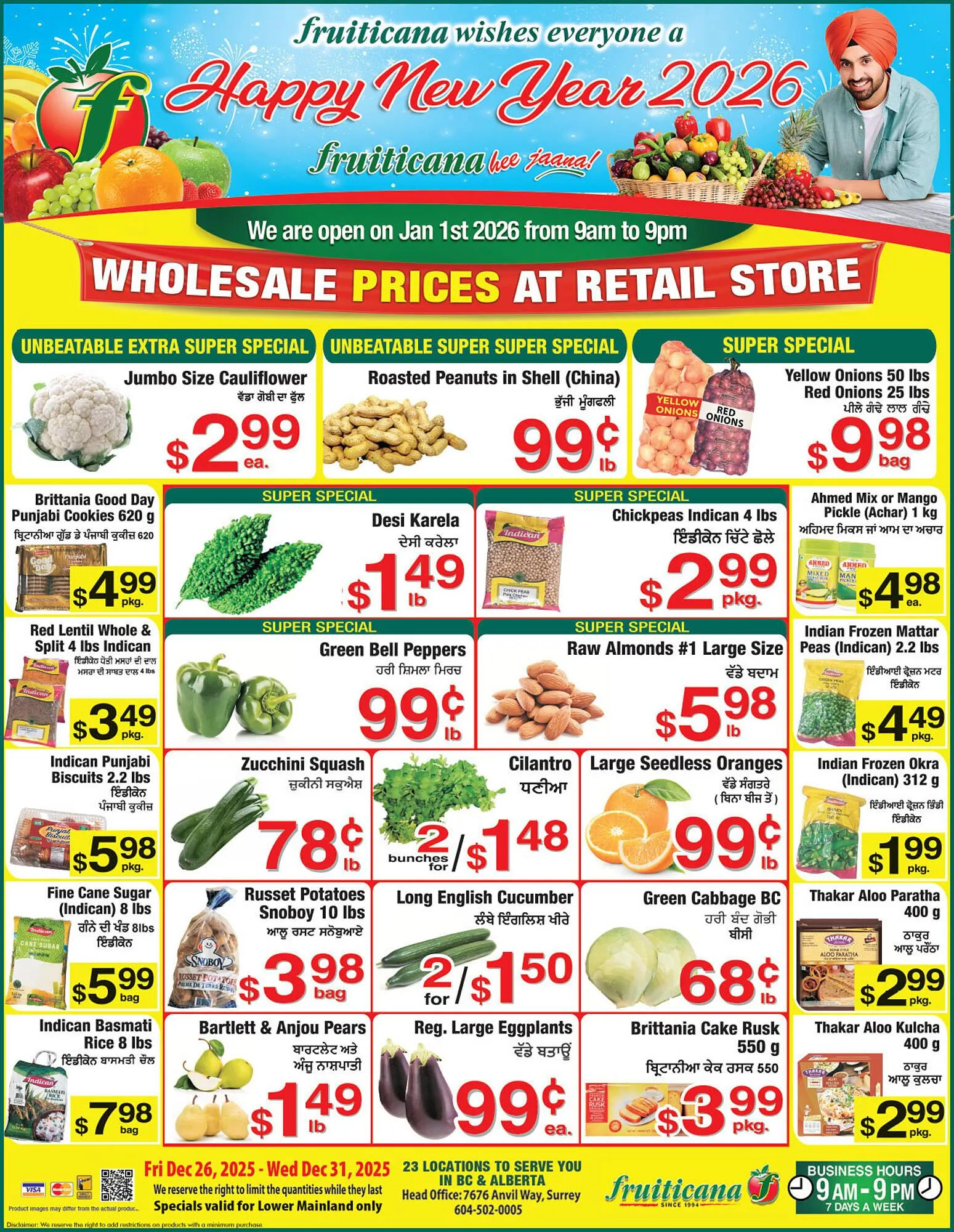 Fruiticana flyer from December 26 to December 31 2025 - flyer page 1