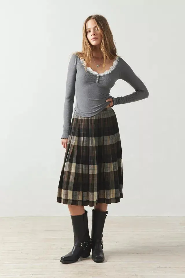 Out From Under Diana Layering Lace-Trim Henley Top