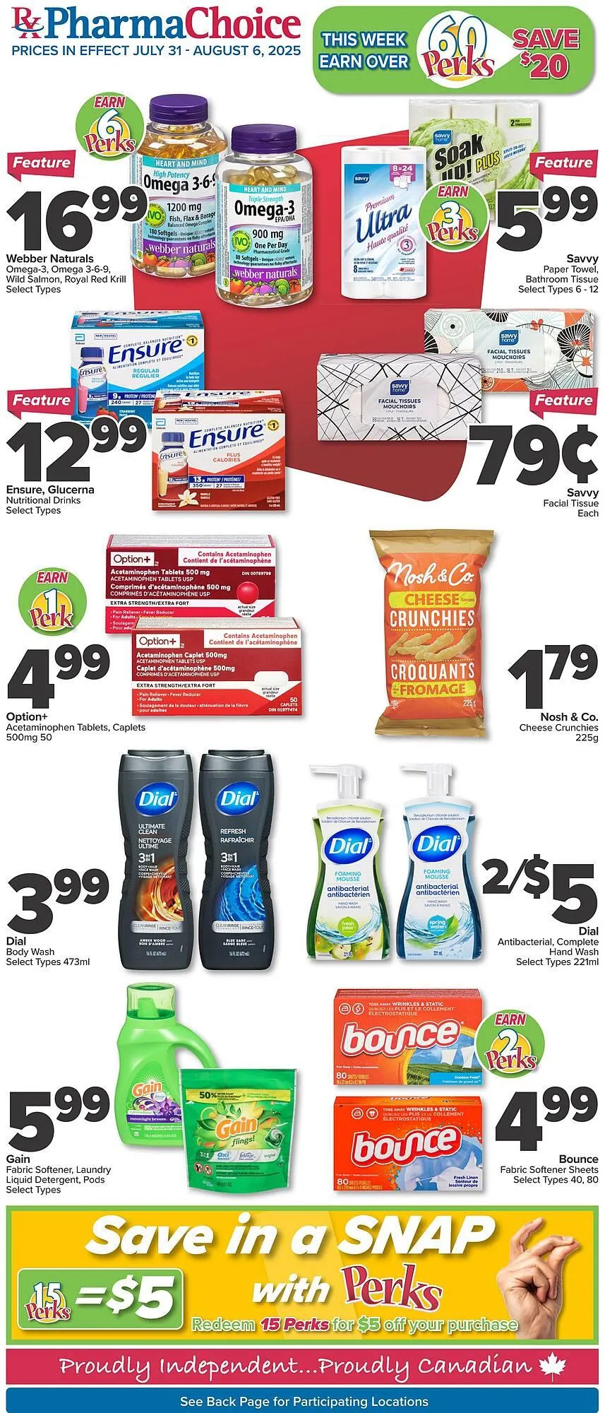 PharmaChoice flyer from July 31 to August 20 2025 - flyer page 1