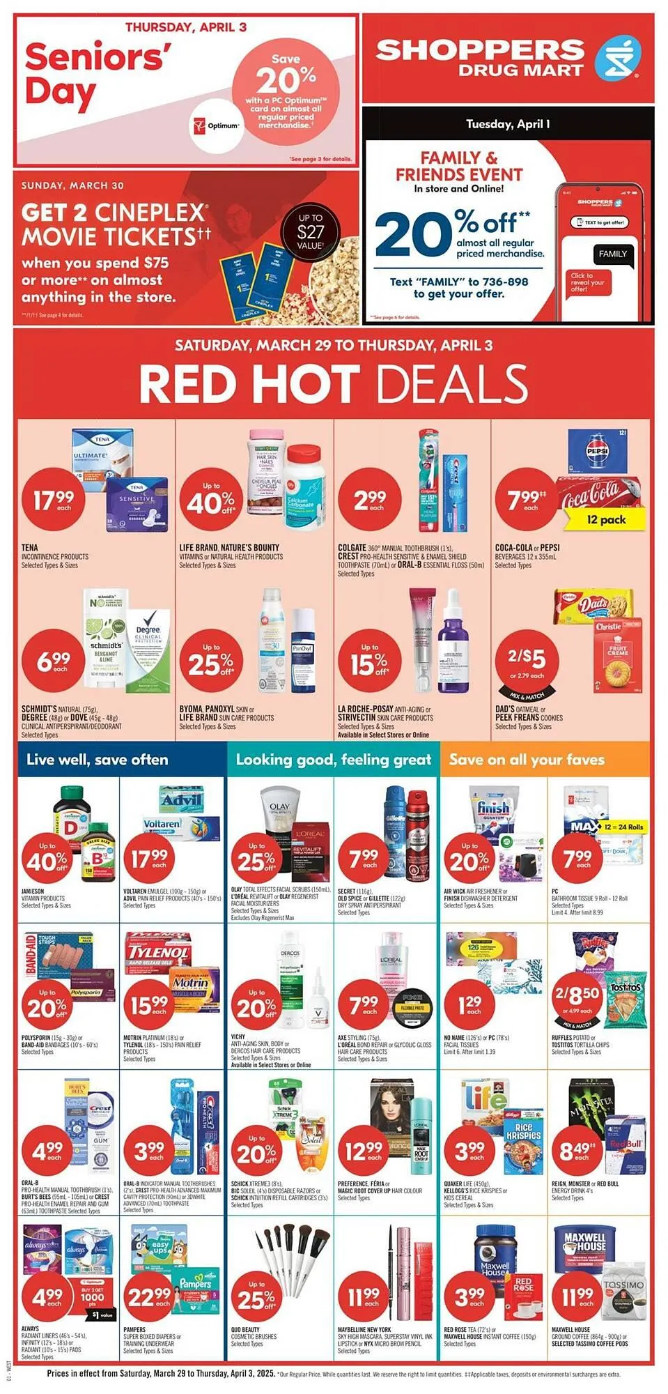 Shoppers Drug Mart flyer from March 28 to April 11 2025 - flyer page 1