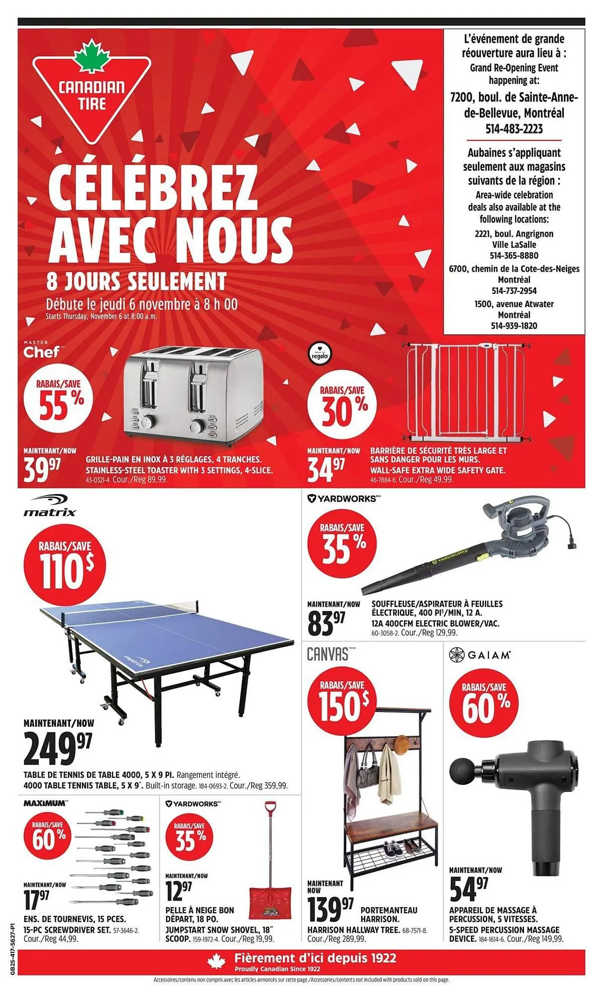 Canadian Tire flyer from November 6 to November 8 2025 - flyer page 1
