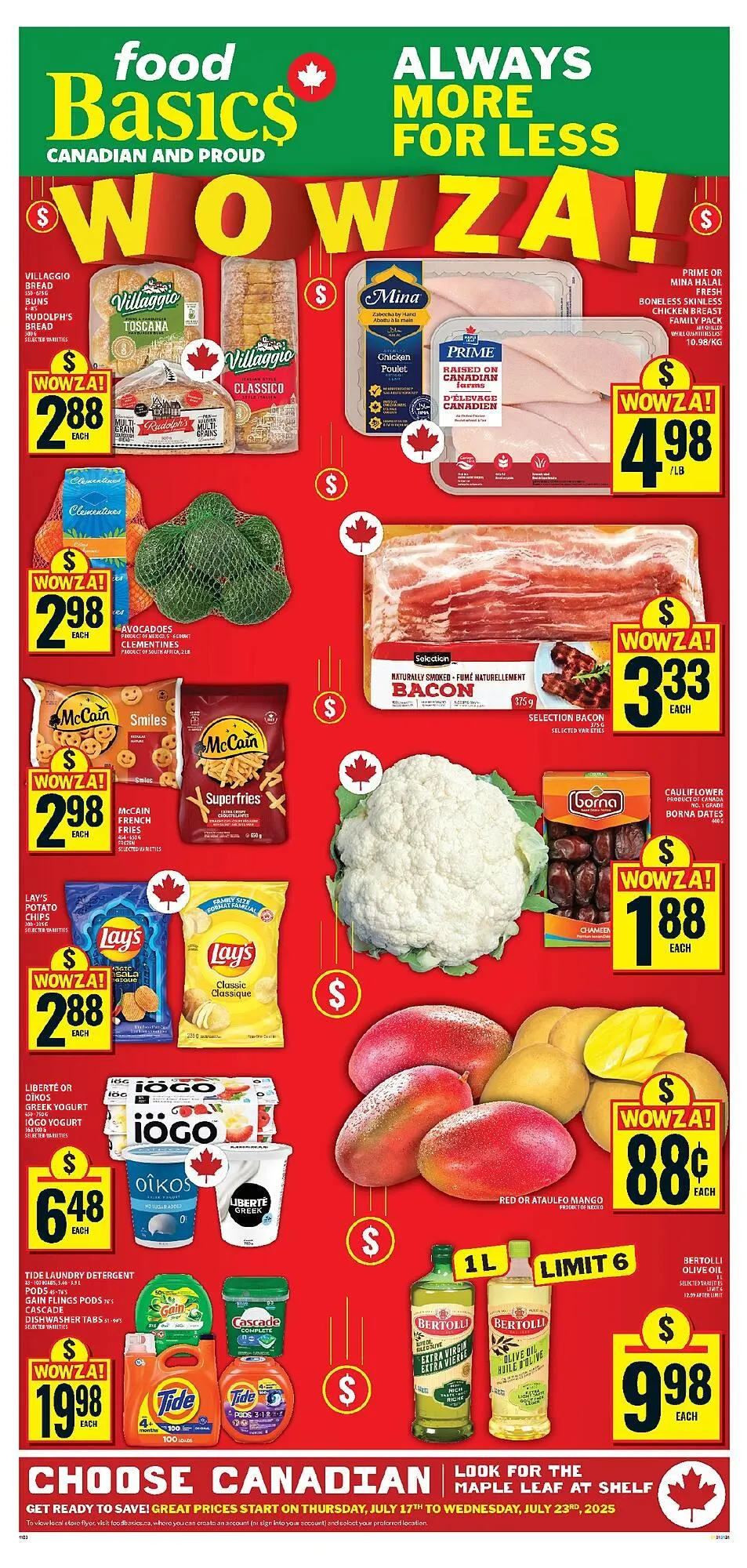 Food Basics flyer from July 17 to July 23 2025 - flyer page 1