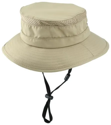 Scala Nylon UPF Boonie Hat for Kids - Khaki