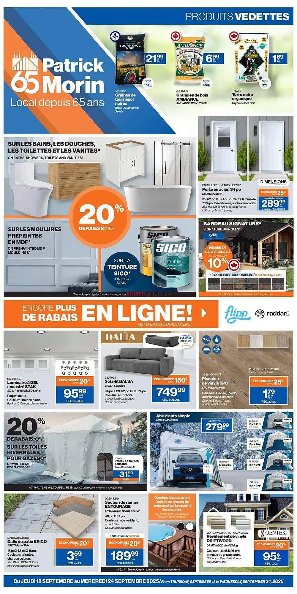 Patrick Morin flyer from September 18 to September 24 2025 - flyer page 1