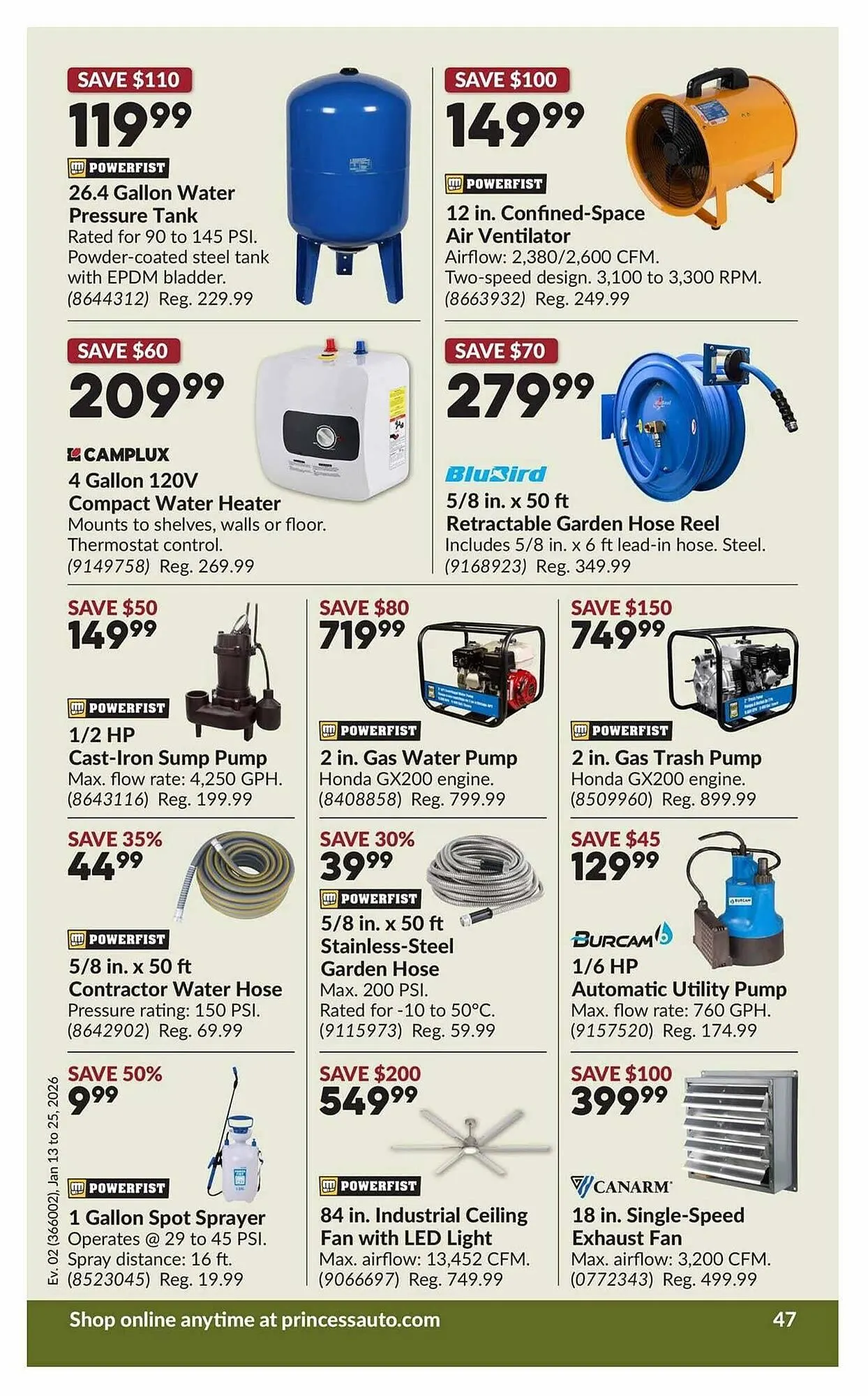 Princess Auto flyer from January 13 to January 26 2026 - flyer page 52