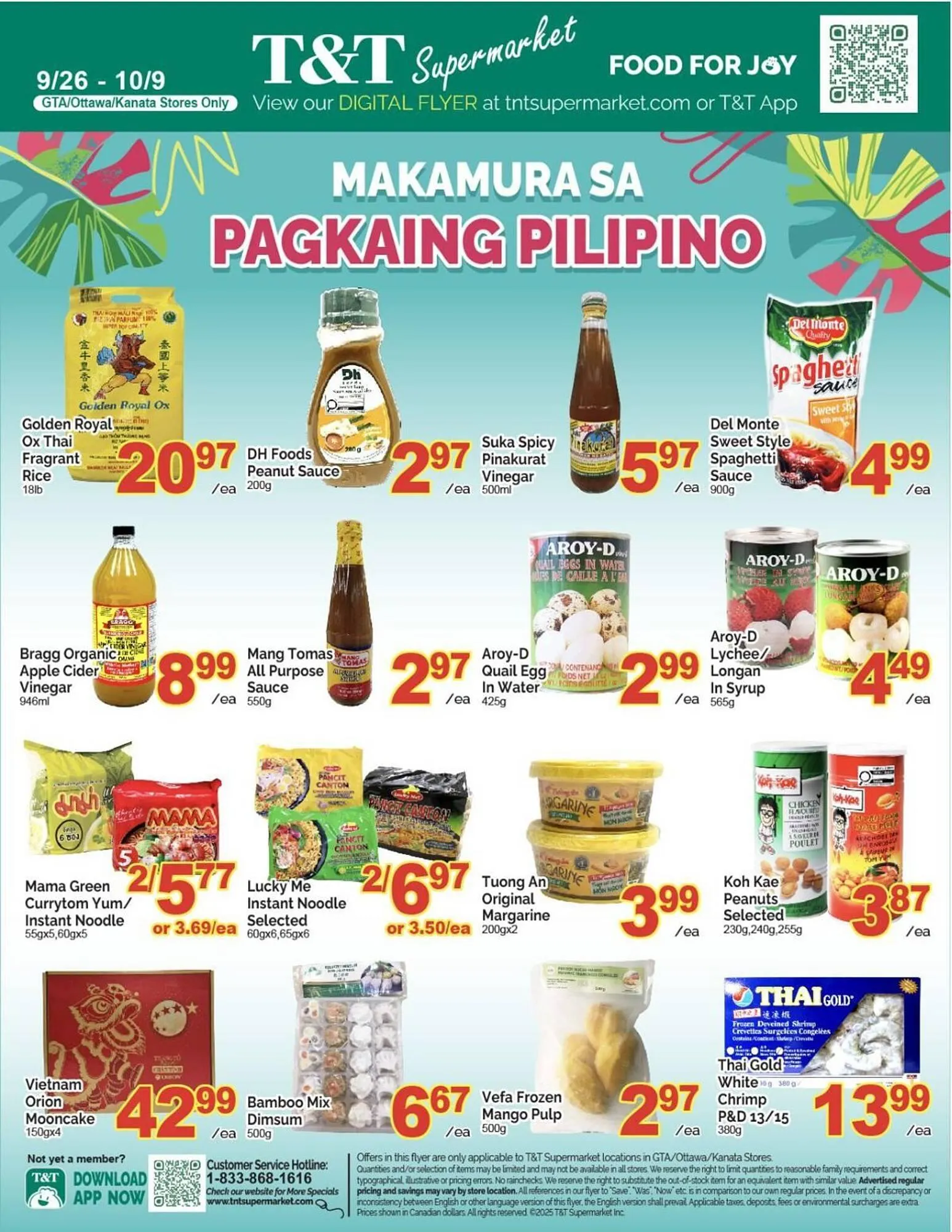 T&T Supermarket flyer from September 26 to October 9 2025 - flyer page 1