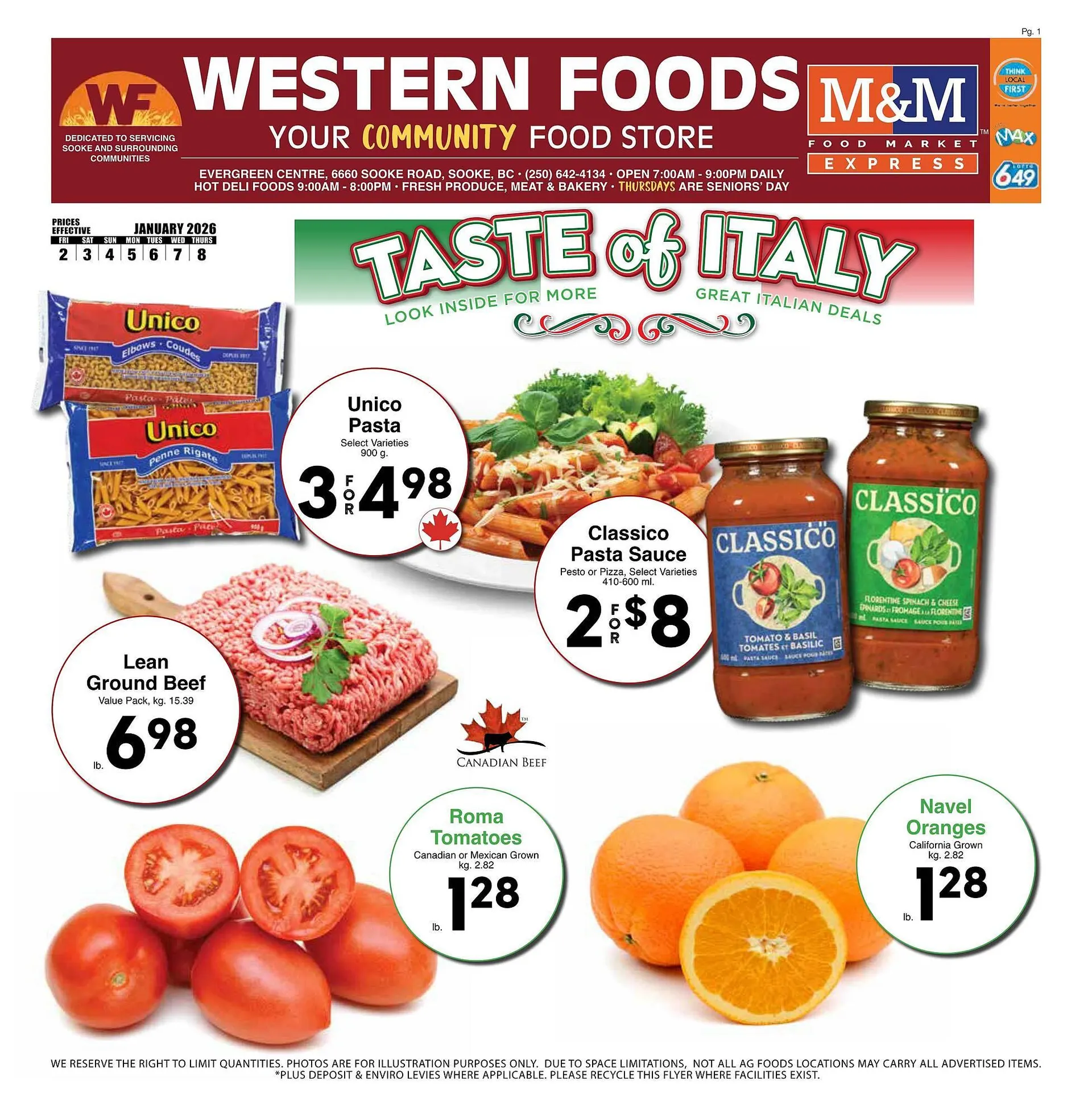 Western Foods flyer from January 2 to January 8 2026 - flyer page 1