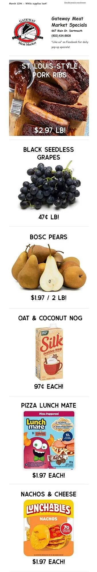 Grocery Gateway flyer from March 12 to March 18 2026 - flyer page 1