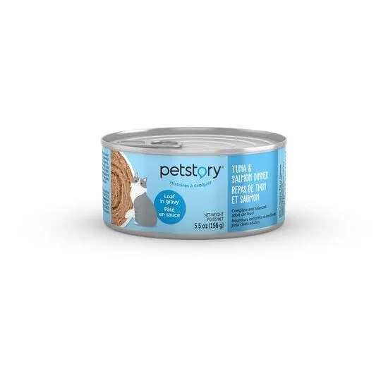 Nourriture humide pâté de thon et saumon en sauce pour chats