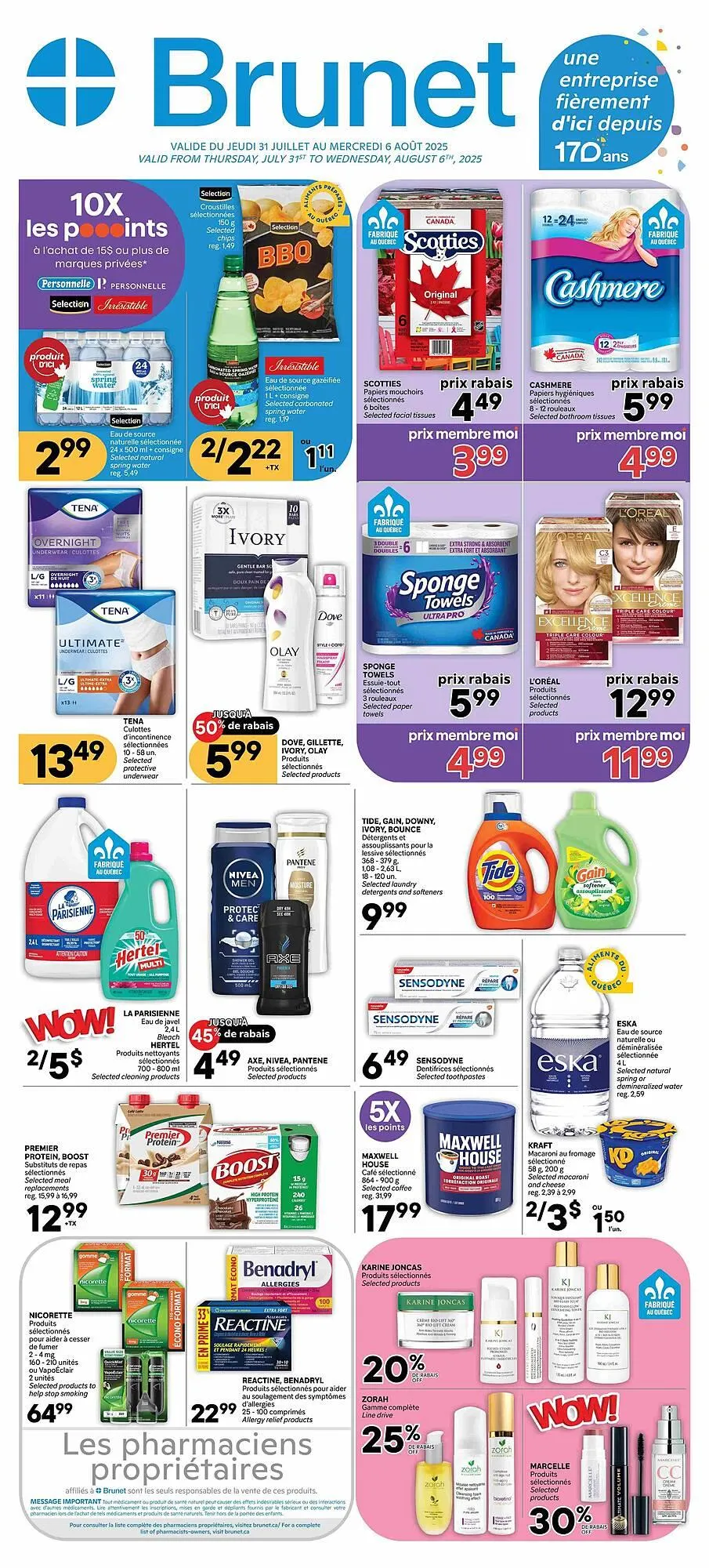Brunet flyer from July 31 to August 7 2025 - flyer page 1