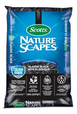 Scotts Nature Scapes Colour Enhanced Mulch, 42.5-L, Classic Black