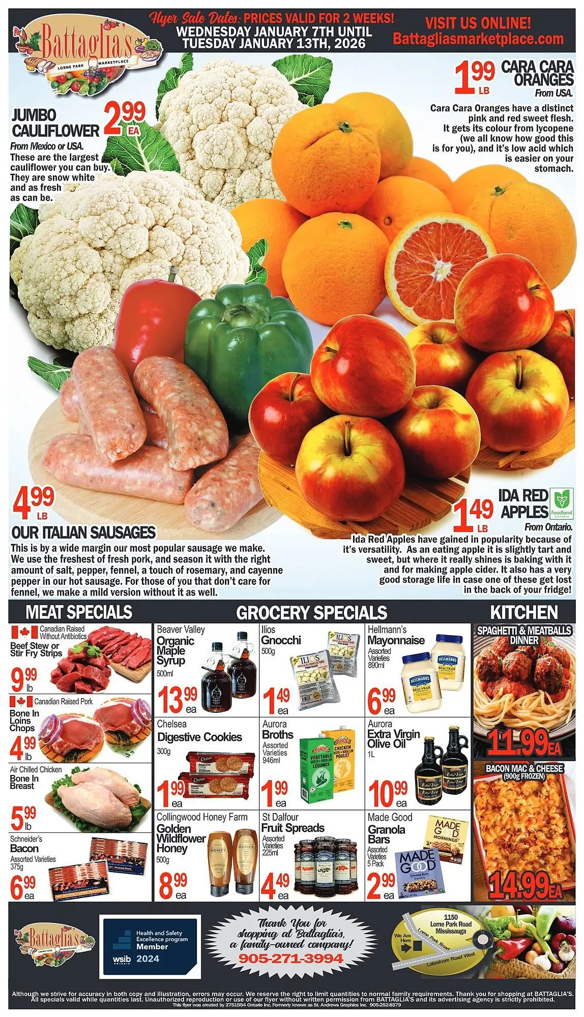 Battaglia's Marketplace flyer from January 7 to January 13 2026 - flyer page 1