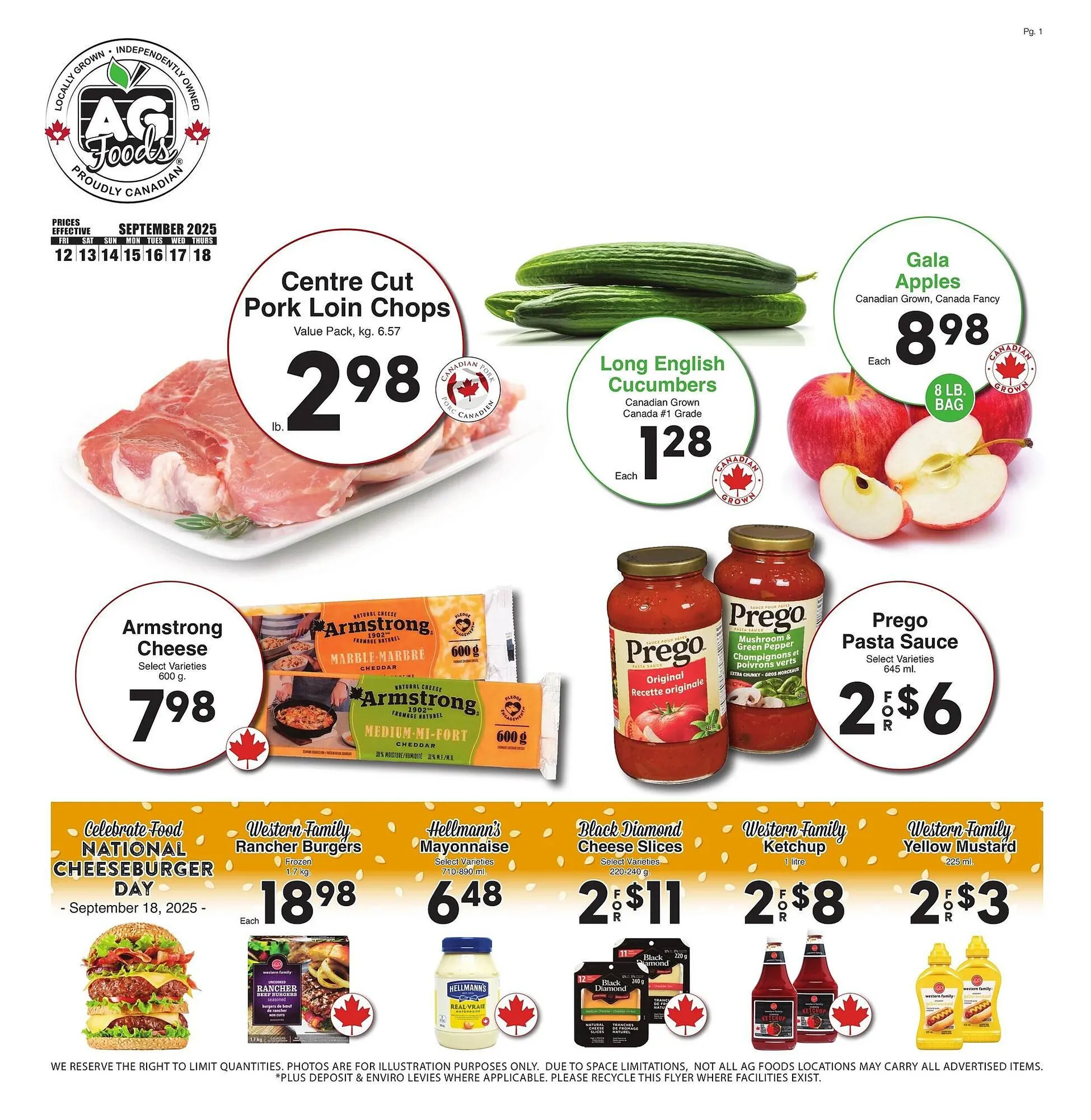 AG Foods flyer from September 12 to September 18 2025 - flyer page 1