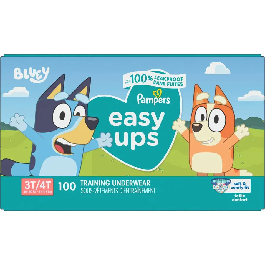 Easy Ups Training Underwear Boys Size 4 3T4T 100 Count