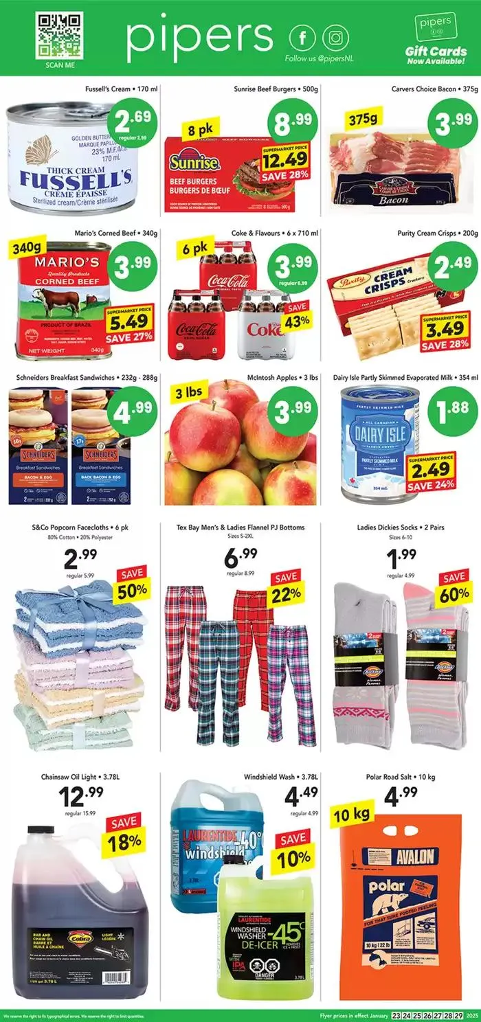 Flyer Pipers from January 24 to February 7 2025 - flyer page 1