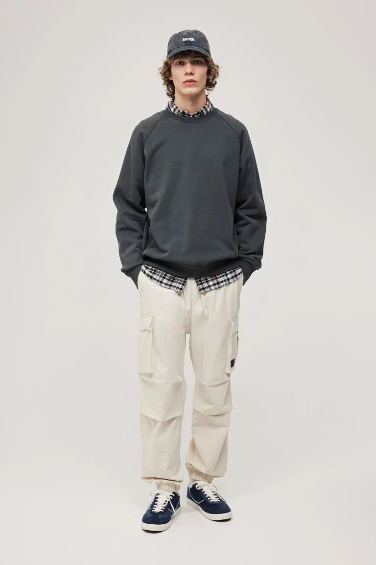 Relaxed Fit Cotton Cargo Joggers