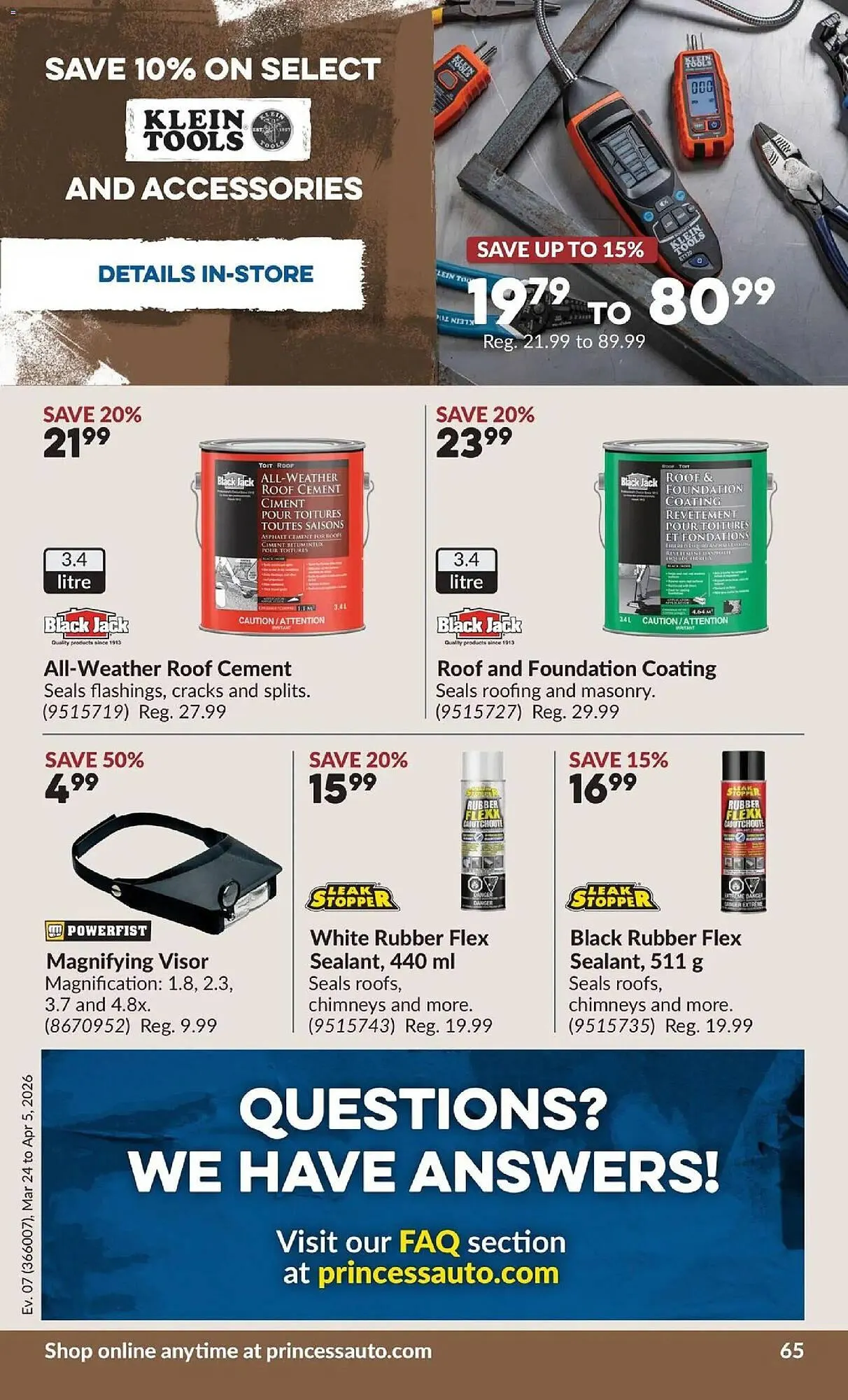 Princess Auto flyer from March 24 to April 6 2026 - flyer page 73