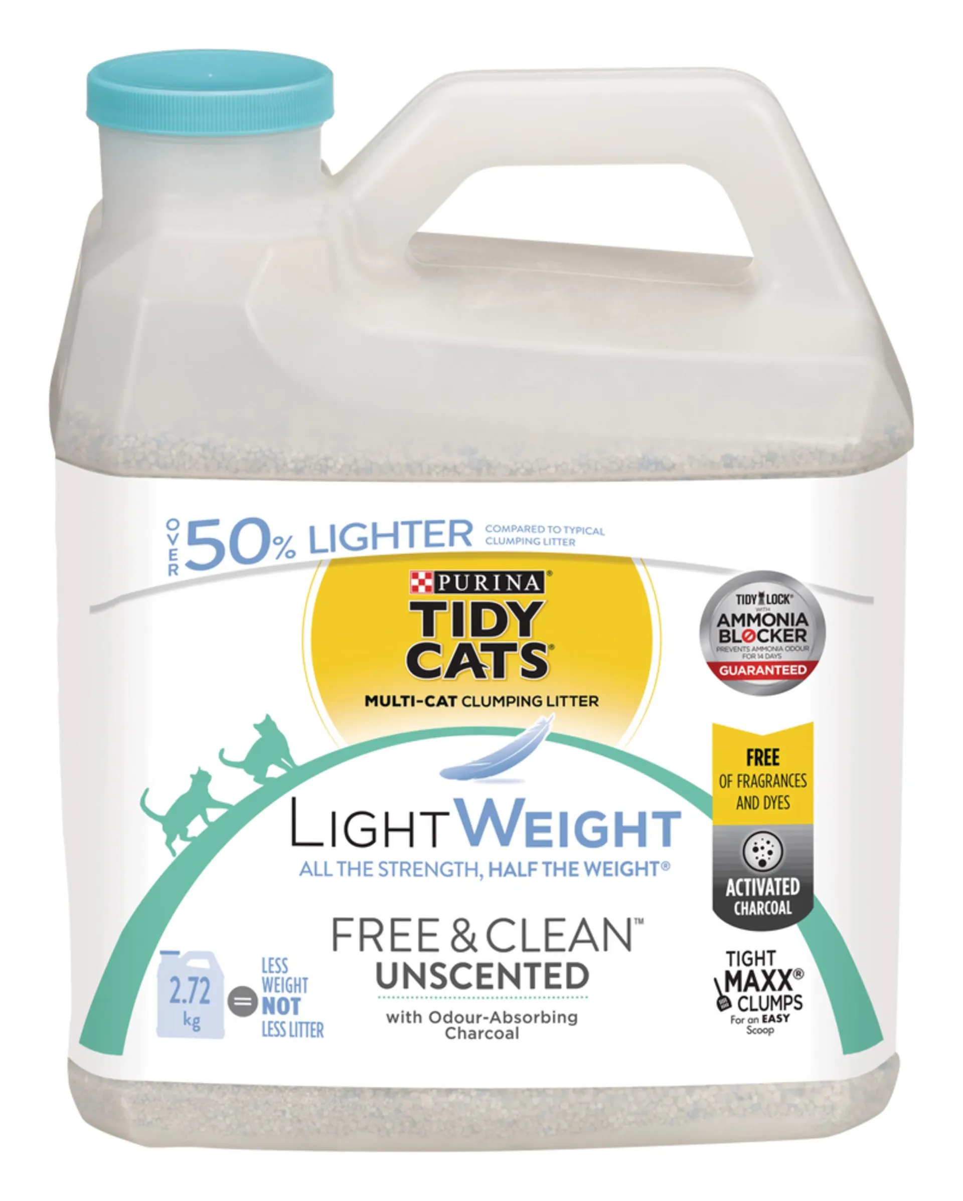 Purina® Tidy Cats® Lightweight Free & Clean Multi-Cat Clumping Cat Litter, Unscented, 2.72-kg