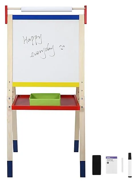 3-In-1 Wooden Art Easel With Paper