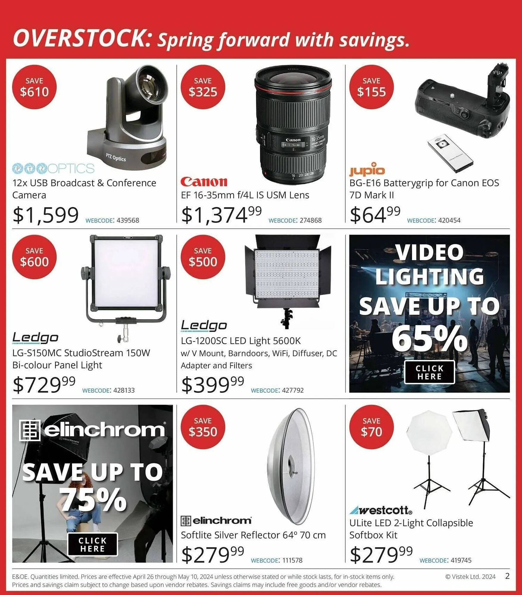 Vistek flyer from April 26 to May 3 2024 - flyer page 2