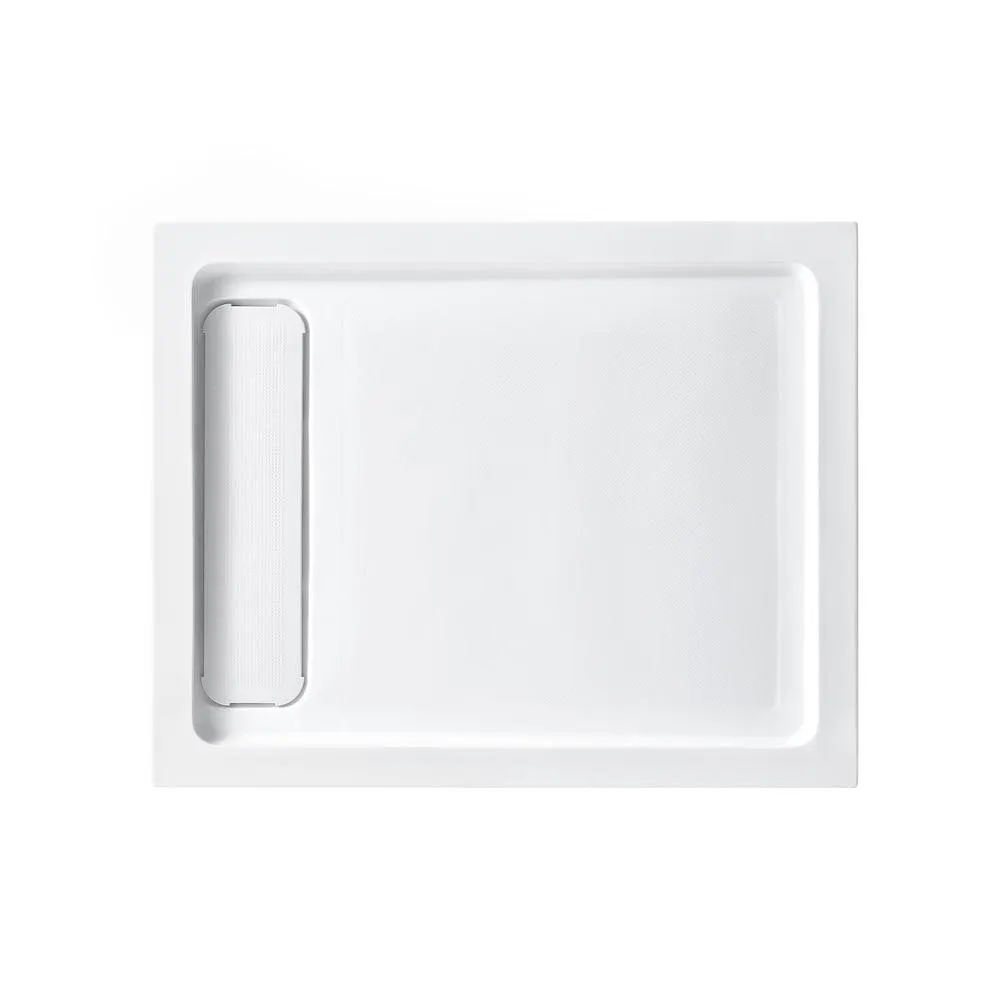 OVE Decors Erika 48 in. L x 32 in. W x 2.8 in. H Shower Pan Base with Hidden Side Drain in White