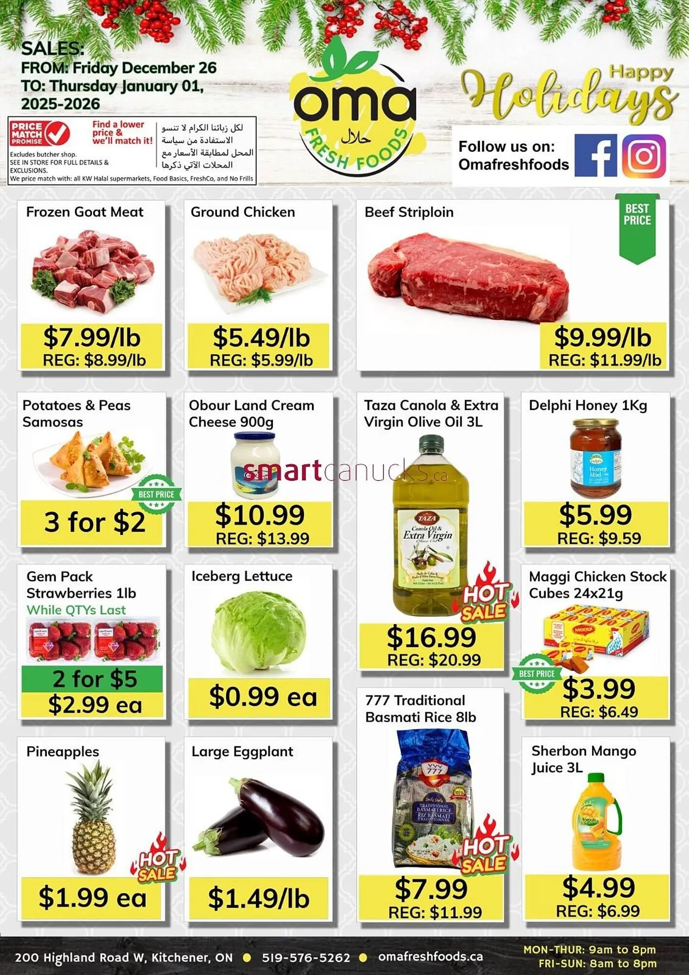 Oma Fresh Foods flyer from December 26 to January 1 2026 - flyer page 1