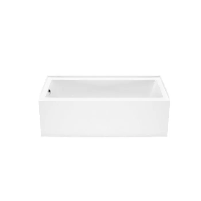 Bosca Acrylic Alcove Bathtub, LH Drain, White, 60x30, 106394-L-000-001